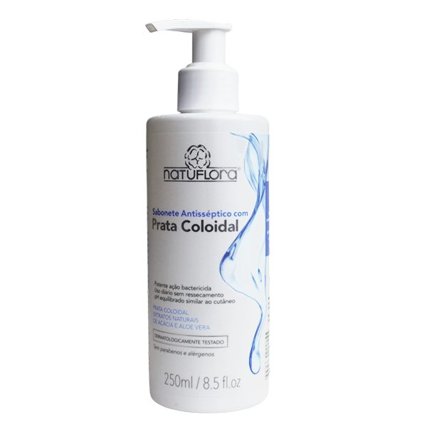 Sabonete Antisséptico Com Prata Coloidal 250 Ml - Natuflora - CPAPS
