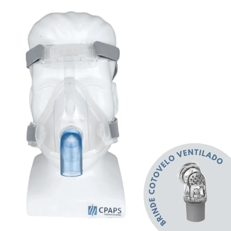 Máscara facial F3 NV + cotovelo V - BMC - CPAPS