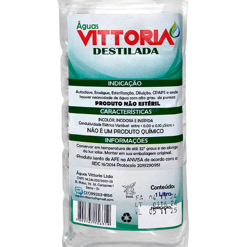 Água Destilada 1L - Vittoria - CPAPS