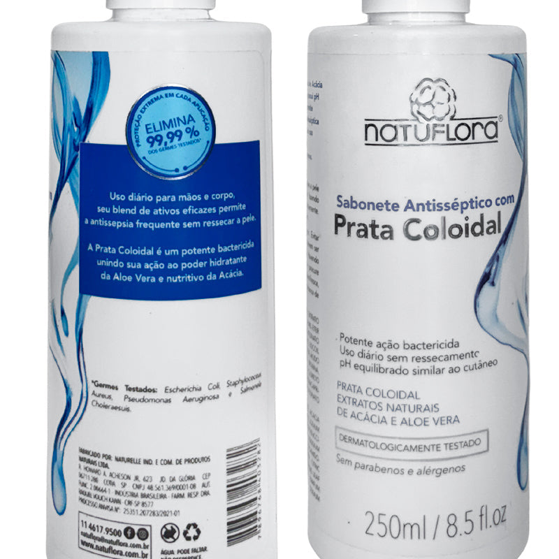 Sabonete Antisséptico Com Prata Coloidal 250 Ml - Natuflora - CPAPS