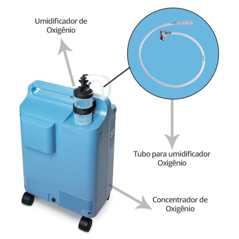 Tubo para Umidificador Oxigênio Com Conector de Metal - Ventcare